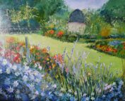 Le jardin de l'orangerie peint par Yolande Fermin